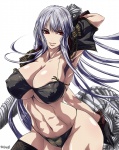 Rating: e Score: 9.75 Tags: ecchi, hot, sexy, pantsu, girl, big boobs, long hair, purple hair, red eyes, nipples, panties, adult image, legs, gloves, stockings, cleavage, huge boobs, selvaria bles