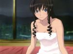 Rating: s Score: 9.40 Tags: girl, long hair, black hair, blue eyes, smile, cleavage, amagami, curly hair, haruka morishima