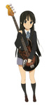Rating: s Tags: guitar, blush, long hair, black hair, akiyama mio, seifuku