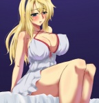 Rating: e Score: 9.75 Tags: ecchi, hot, sexy, blonde, girl, big boobs, blush, long hair, blue eyes, dress, adult image, legs, cleavage, woman, breast, female