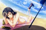 Rating: s Score: 9.06 Tags: beach, bikini, swimsuit, girls, anime girl, long hair, anime girls, short hair, sugina miki