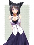 Rating: s Score: 9.69 Tags: blush, anime girl, black hair, animal ears, boobs, purple eyes, eye patch, cleavage, breast, purple eye, bare shoulders