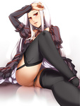 Rating: e Score: 9.60 Tags: ecchi, pantsu, girl, long hair, red eyes, white hair, dress, adult image, legs, stockings, woman, irisviel von einzbern, fate/zero