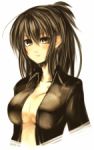 Rating: s Score: 9.70 Tags: girl, black, long hair, beauty, black hair, boobs, brown eyes, cleavage, woman, breast, neckline