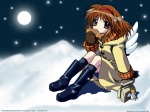 Rating: s Score: 9.00 Tags: snow, moon, wings, brown hair, short hair, tsukimiya ayu
