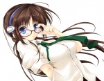 Rating: s Score: 9.73 Tags: glasses, shirt, long hair, blue eyes, mari illustrious, green tie