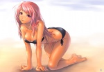 Rating: s Score: 8.80 Tags: cute, sexy, beach, bikini, sand, girl, pink hair, long hair, boobs, sun, legs, cleavage, breast, thighs, nice body