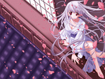 Rating: s Score: 9.75 Tags: cute, kimono, sakura, anime girl, long hair, petals, window, wind