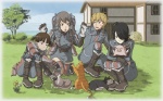  Score: 7 Tags:  aisha_neumann animal black_hair blonde_hair boots brown_hair cat edy_nelson gloves group hans homer_peron house marina_wulfstan military_uniform pig sweatdrop twintails uniform valkyria_chronicles vinhnyu widescreen 