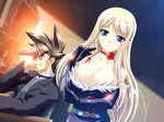  Score: 30 Tags: black hair,blonde hair,blue eyes,couple,dyogrammaton,game cg,huge breasts,light erotic