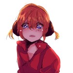  Score: 27 Tags: blue eyes,blush,gintama,girl,hair bun (hair buns),highres,kagura (gintama),open mouth,orange hair,sad,short hair,simple background,single,tall image,white