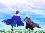  Score: 16 Tags:  castle cloak cloud_(clouds) feather_(feathers) field flower_(flowers) legend_of_the_legendary_heroes long_hair male purple_hair running ryner_lute short_hair shounen_ai single_braid sion_astal sky white_hair 神煉_(artist) 
