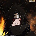  Score: 7 Tags: bandana,black hair,fire,highres,long hair,male,naruto,portrait,rain,red eyes,ricardonamikaze,sharingan,solo,uchiha madara