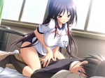  Score: 17 Tags: black eyes,black hair,brown eyes,game cg,girl,gym uniform,kasuga iori,koku,long hair,male,mirai nostalgia (game)