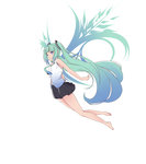  Score: 17 Tags: aqua hair,blue eyes,faefaea (artist),girl,hatsune miku,necktie,simple background,skirt,tall image,twintails,very long hair,vocaloid,white
