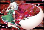  Tags:  absurdres dress ghost girl green eyes hairband highres katana konpaku youmu myon short hair silver hair solo sword touhou weapon 