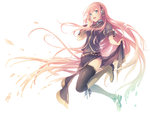 Score: 306 Tags: bare shoulders,girl,green eyes,headphones,jumping,maro (nikeneko523),megurine luka,navel,open mouth,pink hair,simple background,single,smile,thighhighs,very long hair,vocaloid,white,zettai ryouiki Score: 306 Tags: bare shoulders,girl,green eyes,headphones,jumping,maro (nikeneko523),megurine luka,navel,open mouth,pink hair,simple background,single,smile,thighhighs,very long hair,vocaloid,white,zettai ryouiki
