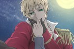  Score: 45 Tags: aki cherry,axis powers hetalia,blonde hair,epaulettes,gloves,green eyes,male,night,night sky,short hair,shounen ai,star (stars),united kingdom (hetalia)