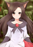  Score: 9 Tags: animal ears,black hair,brown eyes,dress,girl,highres,imaizumi kagerou,long hair,looking at viewer,masa masa,single,tall image,touhou