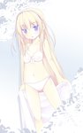  Tags: bikini,blue eyes,blush,girl,hairband,kuon itsuki,light erotic,long hair,looking at viewer,navel,open mouth,original,single,tall image,white hair