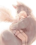  Score: 63 Tags: angel,animal,blonde hair,cat,clona,eyes closed,fringe,girl,hug,original,short hair,simple background,single,sleeping,tall image,white,white wings,wings