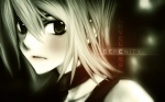  Score: 15 Tags:  black eyes highres loveless multichromatic short hair solo white hair widescreen 