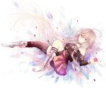  Score: 81 Tags: bare shoulders,black thighhighs,blonde hair,blue eyes,flower (flowers),fuuten nozomi,girl,ia (vocaloid),long hair,open mouth,petals,single,vocaloid