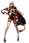  Score: 194 Tags: alternate costume,bare shoulders,belt,blonde hair,choker,cloak,dress,dungeon fighter online,earrings,girl,gloves,highres,jewelry,large breasts,long hair,looking at viewer,open mouth,pendant,red eyes,simple background,single,sword,tall image,thighhighs,weapon,white,white thighhighs