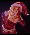  Score: 54 Tags: blonde hair,elbow gloves,fairy tail,girl,hand on hip,light erotic,long hair,lucy heartfilia,open mouth,pink eyes,santa claus costume,santa claus hat,simple background,single,smile,tall image,thighhighs,tremblax,wink
