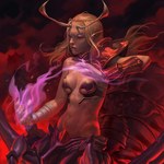  Score: 49 Tags: armor,bandages,blonde hair,breasts,dcwj (artist),girl,horn (horns),legend of norrath (game),long hair,magic,monster,nail polish,navel,navel piercing,open mouth,pointy ears,red eyes,single