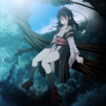  Score: 9 Tags:  black hair black socks girl long hair red eyes shameimaru aya solo s-syogo (artist) tokin hat touhou tree (trees) 