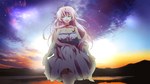  Score: 25 Tags: cloud (clouds),dress,eyes closed,girl,long hair,marirero a (artist),megurine luka,open mouth,pendant,pink hair,single,sunset,vocaloid,white dress,wide image