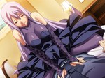  Score: 9 Tags: dress,elbow gloves,game cg,girl,grey hair,hotel (game),light smile,long hair,purple eyes