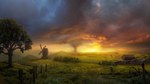  Score: 61 Tags:  cloud grass house landscape original panorama philipstraub_(artist) sky sunset tree windmill 