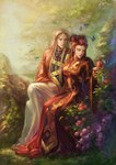  Score: 9 Tags: blonde hair,brooch,brown hair,butterfly,couple,dress,eyes closed,flower (flowers),forest,girl,grass,hair ornament,hug,lilac,long hair,long sleeves,male,original,plant (plants),red hair,rose (roses),signed,sitting,stone,tagme (artist),tall image,tree (trees)