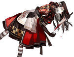  Score: 261 Tags: alice in wonderland,alice (wonderland),arms up,black hair,blood,blush,bow,dress,elbow gloves,girl,gloves,knife,long hair,looking at viewer,red dress,ribbon (ribbons),shield,simple background,single,starshadowmagician,thighhighs,weapon,white,yellow eyes