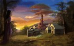  Score: 18 Tags:  edli_(artist) girl house landscape sky sunset tree_(trees) 