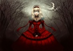  Score: 47 Tags:  alice in wonderland alice (wonderland) blonde hair blue eyes crescent gia girl highres long hair night pendant red dress scarlet devil mansion solo tree (trees) 