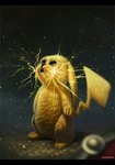 Tags: animal,electricity,grey eyes,lightning,looking up,naionmikato,open mouth,pikachu,pokemon,single,tall image