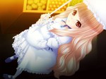  Score: 7 Tags:  Before_Dawn_Daybreak_(game) blonde_hair dress game_cg girl loli long_hair red_eyes umbrella 
