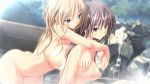  Score: 63 Tags: 2girls,bare shoulders,blonde hair,blue eyes,breasts,brown eyes,brown hair,erotic,game cg,hapymaher,koku,long hair,nipples,nude,onsen,toriumi arisu,wide image