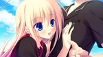  Tags: blonde hair,blue eyes,blush,couple,game cg,girl,long hair,lovely quest,open mouth,school uniform,wide image