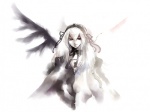  Score: 9 Tags:  highres kei_(artist) long_hair pale_skin red_eyes rozen_maiden suigintou wallpaper white_hair wings 