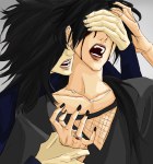  Score: 36 Tags: black hair,dianadu,hair over eyes,hug from behind,lily (artist),long hair,male,nail polish,naruto,open mouth,ring,shounen ai,tail,tall image,uchiha itachi,uchiha madara