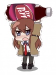  Score: 8 Tags: blue eyes,blush,brown hair,carrying,dr pepper,girl,jacket,long hair,makise kurisu,minigirl,necktie,netachou,open mouth,pantyhose,shorts,simple background,solo,steins;gate,tears,trembling