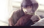  Score: 27 Tags: ao no exorcist,brothers,eyes closed,hug,kome kako (artist),male,okumura rin,okumura yukio,pointy ears,purple hair,short hair,silver hair