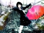  Score: 18 Tags:  boon mikimoto_haruhiko snow train umbrella 