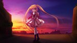  Tags:  blonde hair blue eyes dress game cg girl loli long hair nakatsu shizuru rewrite sunset twintails widescreen 