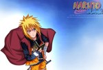  Tags: bandages,blonde hair,blue,blue eyes,book (books),cloak,fingerless gloves,from above,hand on hip,inscription,jinchuriki,light,male,naruto,short hair,single,tempestdh,uzumaki naruto,vest