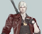 Tags: blue eyes,dante,devil may cry,fingerless gloves,jacket,male,short hair,simple background,solo,sword,white hair Tags: blue eyes,dante,devil may cry,fingerless gloves,jacket,male,short hair,simple background,solo,sword,white hair
